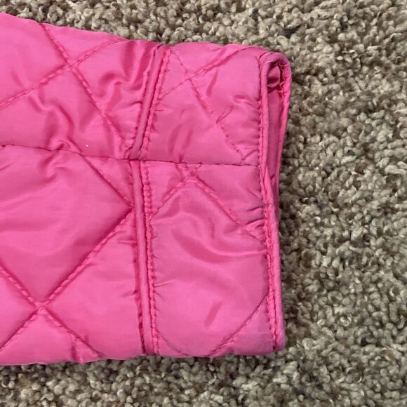 Tommy Hilfiger Girls Pink Diamond Quilted Barn Jacket Coat Size 4T - Picture 10 of 13